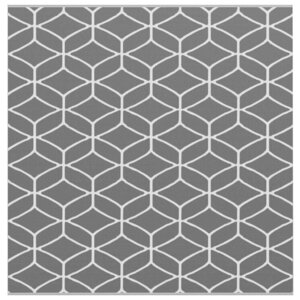 vidaXL Tapis d'extérieur ARAKIL Gris et blanc 300 x 300 cm PP