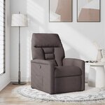 vidaXL Fauteuil inclinable Marron foncé Tissu