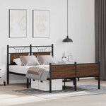 vidaXL Cadre de lit sans matelas chêne marron 120x200 cm