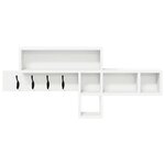 vidaXL Porte-manteau mural Blanc 100 x 12 x 43 5 cm Bois d'ingénierie