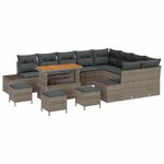 vidaXL Ensemble de canapé de jardin 13 Pièces Gris clair et gris foncé