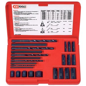 Ks tools ensemble d'extracteurs de boulons 25 pièces m5-m16