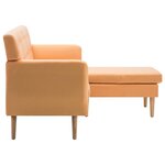 vidaXL Canapé d'angle revêtement en tissu 171 5x138x81 5 cm orange