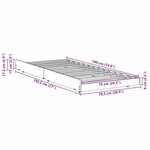 vidaXL Cadre de lit Blanc 75 x 190 cm Bois de pin massif