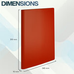ACROPAQ Display Book - Classeur d'Affichage à Grande Capacité en Rouge au Format A4 avec 40 Pochettes - En Polypropylène Résistant