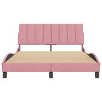 vidaXL Cadre de lit sans matelas rose 140x190 cm velours
