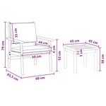 vidaXL Ensemble de jardin 6 pièces avec coussins en bois d'acacia
