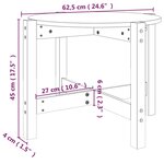 vidaXL Table basse Marron miel Ø 62 5x45 cm Bois massif de pin