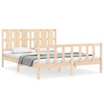 vidaXL Cadre de lit sans matelas bois de pin massif