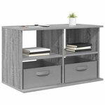vidaXL Support de télévision avec tiroir Gris Sonoma 79 x 40 x 48 cm