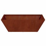 vidaXL Cache-pot de jardin Rouillé 50 x 50 x 15 cm