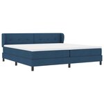 vidaXL Lit à ressorts avec matelas Bleu 200 x 200 cm tissu