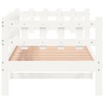 vidaXL Lit de jour sans matelas blanc 80x200 cm bois de pin massif