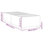 vidaXL Cadre de lit Blanc 100x200 cm Similicuir