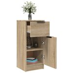 vidaXL Buffets 2 Pièces Chêne Sonoma 30x30x70 cm Bois d'ingénierie