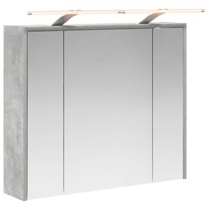 vidaXL Armoire Miroir de Salle de Bain Gris béton 73 5 x 16 x 62 5 cm
