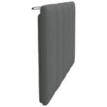 vidaXL Coussin de tête de lit Hanko gris foncé 80 cm tissu