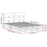 vidaXL Cadre de lit sans matelas cire marron 135x190cm bois pin massif