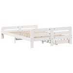vidaXL Cadre de lit sans matelas blanc 150x200 cm bois de pin massif