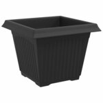 vidaXL Pots de plantes 6 Pièces Noir 28 5 x 28 5 x 22 cm Plastique