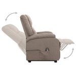 vidaXL Fauteuil Taupe Tissu