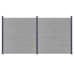 vidaXL Poteaux de clôture 3 Pièces Gris foncé 185 cm Aluminium