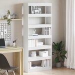 vidaXL Bibliothèque / Séparateur de pièce blanche 80x30x198 cm