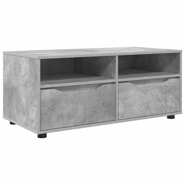 vidaXL Meuble TV Gris béton 100 x 48 x 43 cm Bois d'ingénierie