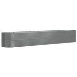 vidaXL Lit surélevé de jardin Acier galvanisé 440x80x68 cm gris