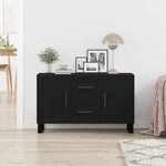 vidaXL Buffet Chêne noir 100 x 36 x 60 cm Bois d'ingénierie