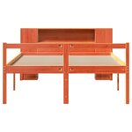 vidaXL Lit bibliothèque sans matelas cire marron 140x190cm bois massif
