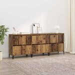 vidaXL Buffets 3 Pièces Bois Ancien 60 x 35 x 70 cm Bois d'ingénierie