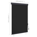 vidaXL Store roulant d'extérieur 120 x 250 cm Anthracite