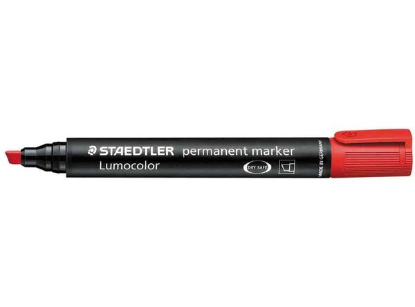 marqueur permanent 'Lumocolor 350' Pointe Biseau Rouge STAEDTLER