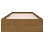 vidaXL Cadre de lit sans matelas marron miel bois massif 75x190 cm