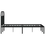 vidaXL Cadre de lit métal sans matelas avec tête de lit noir 120x200cm