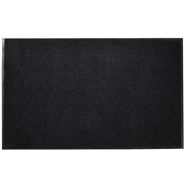 vidaXL Tapis d'entrée noir 90 x 60 cm PVC