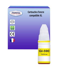 Cartouche compatible avec Canon Pixma G1500, G1501, G1510, G2500, G2501, G2510 remplace Canon GI-590 Jaune - T3AZUR
