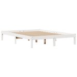 vidaXL Cadre de lit sans matelas blanc 160x200 cm bois de pin massif