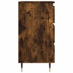 vidaXL Tables de chevet 2 Pièces chêne fumé 40x35x69 cm bois ingénierie