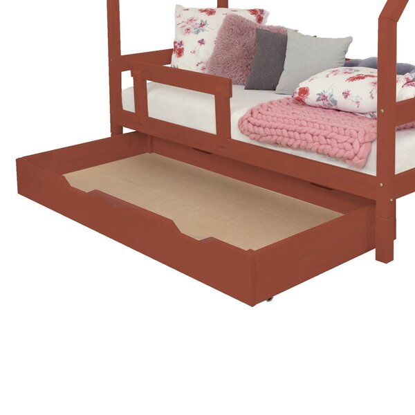 Tiroir de lit 90 x 200 BUDDY - rouge brique