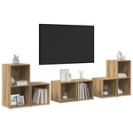 vidaXL Ensemble meuble TV 6 Pièces Chêne artisanal Bois d'ingénierie