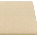 vidaXL Panneaux muraux 12 Pièces Crème 30x15 cm Tissu 0 54 m²