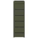 vidaXL Porte-parapluies Vert olive Métal Moyen Porte-parapluies
