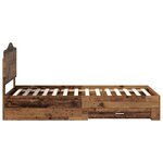 vidaXL Cadre de lit Bois ancien 90 x 190 cm Bois d'ingénierie