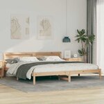 vidaXL Cadre de lit Marron 180 x 200 cm Bois massif en pin