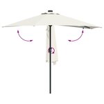 vidaXL Parasol de jardin Couleur sable 294 x 150 x 223 cm tissu