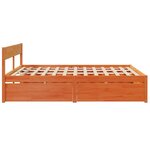 vidaXL Cadre de lit sans matelas cire marron 200x200cm bois pin massif