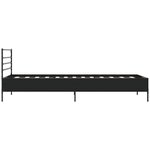 vidaXL Cadre de lit sans matelas noir 75x190 cm
