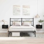 vidaXL Cabinet de chevet 2 Pièces Chêne noir 35 x 35 x 20 cm